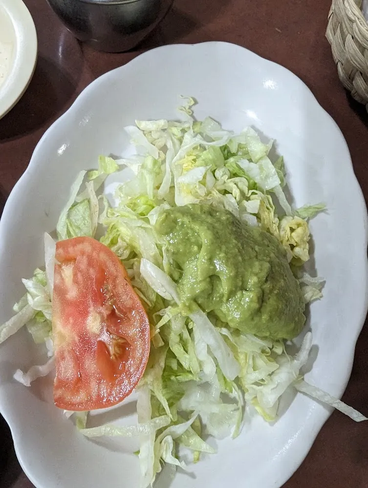 One Chile Relleno One Taco Beans and Guacamole Salad